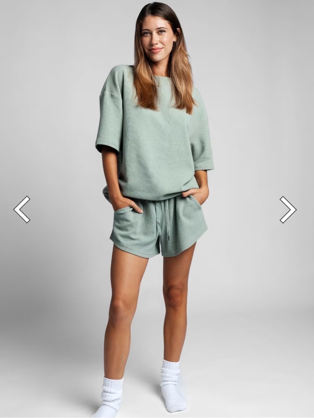 Comfrt Waffle Lounge Set - Sage Green